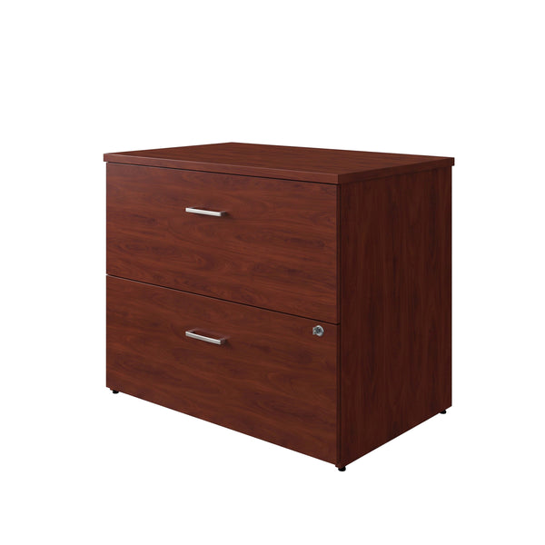 Heritage Cherry |#| Commercial 35.75W Lateral Filing Cabinet with No Assembly Required in HE Cherry
