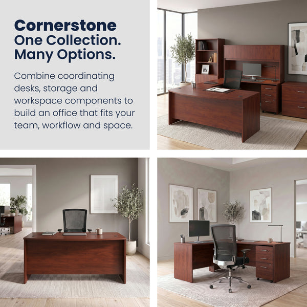 Heritage Cherry |#| Commercial 35.75W Lateral Filing Cabinet with No Assembly Required in HE Cherry