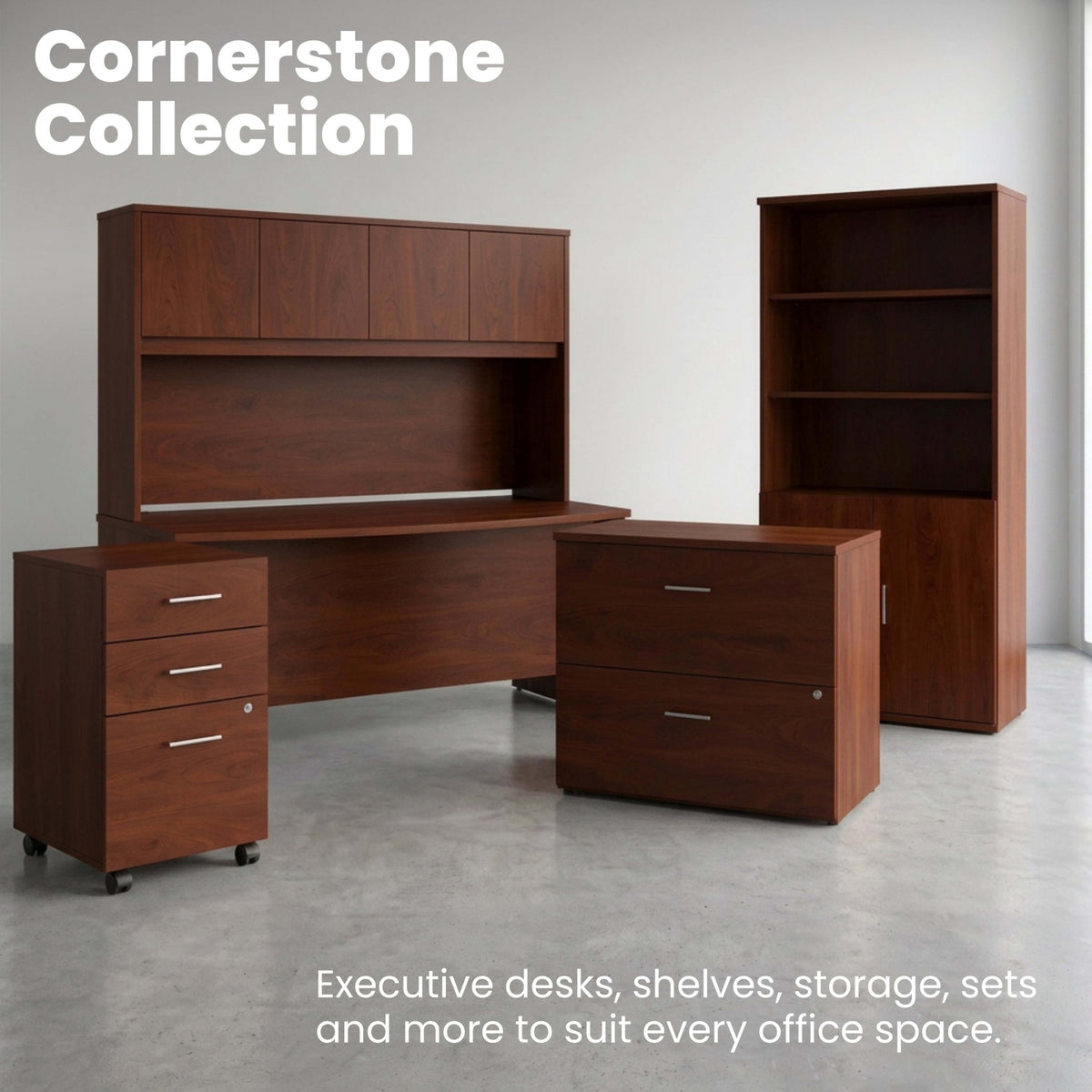 Heritage Cherry |#| Commercial 35.75W Lateral Filing Cabinet with No Assembly Required in HE Cherry