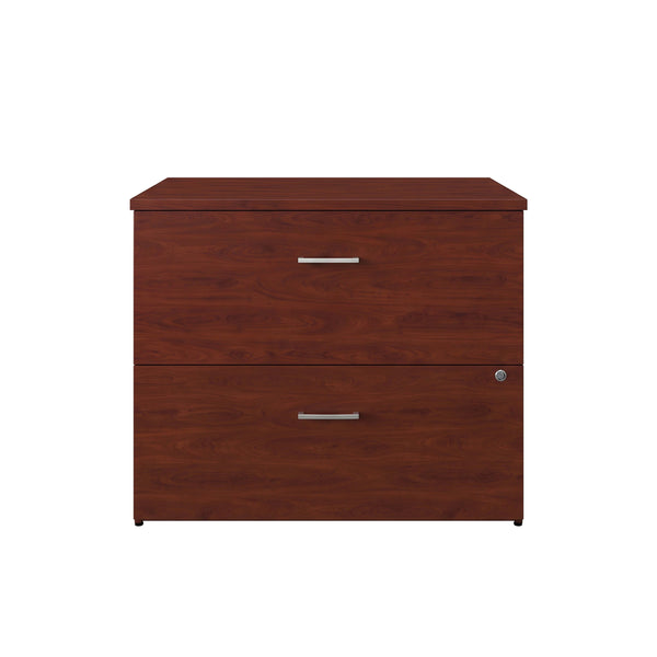 Heritage Cherry |#| Commercial 35.75W Lateral Filing Cabinet with No Assembly Required in HE Cherry