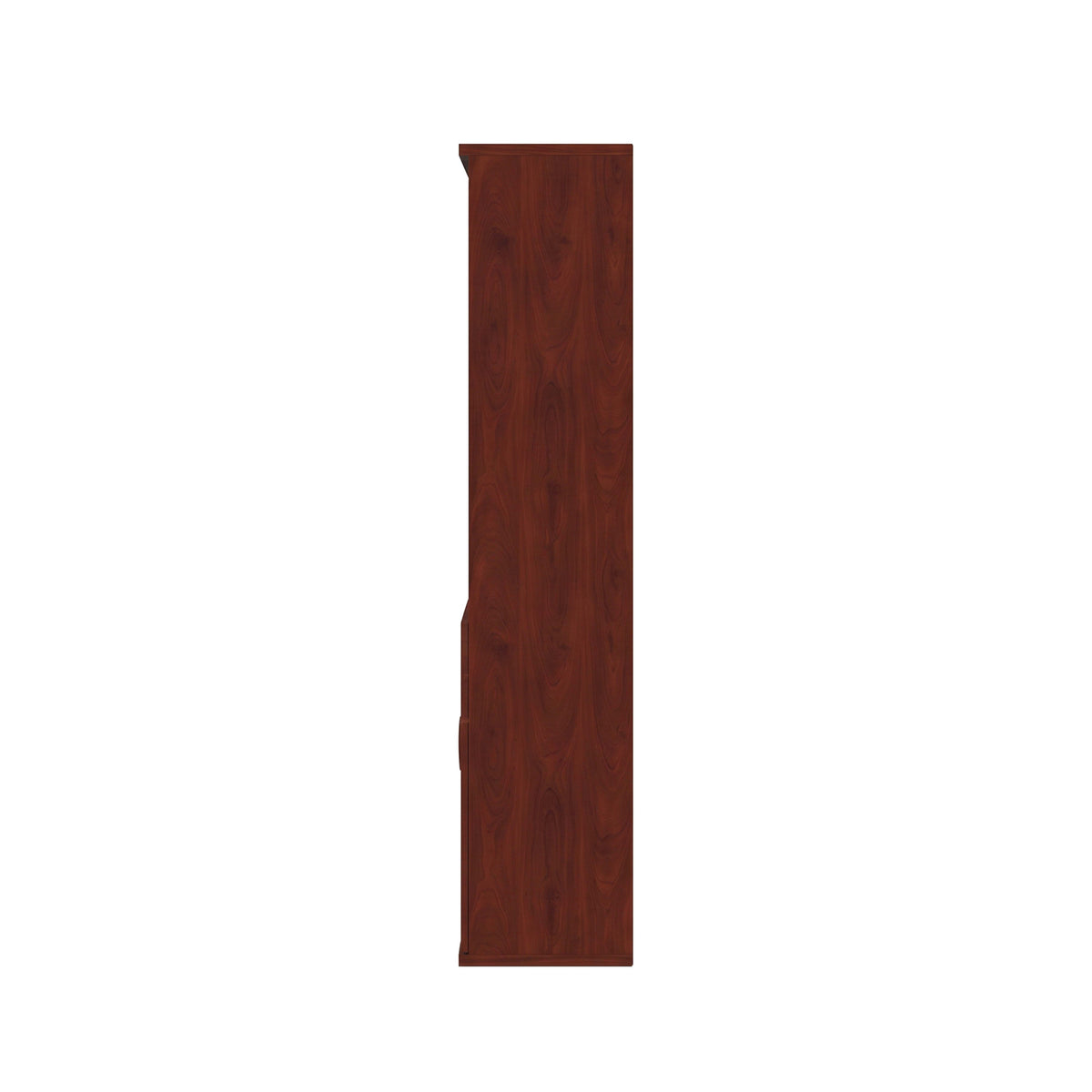 Heritage Cherry |#| Commercial 5 Shelf Office Bookcase with Bottom Doors in Heritage Cherry