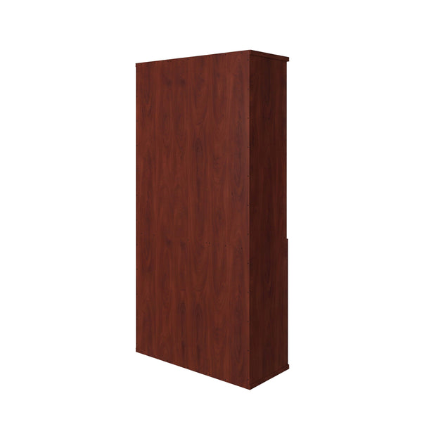Heritage Cherry |#| Commercial 5 Shelf Office Bookcase with Bottom Doors in Heritage Cherry