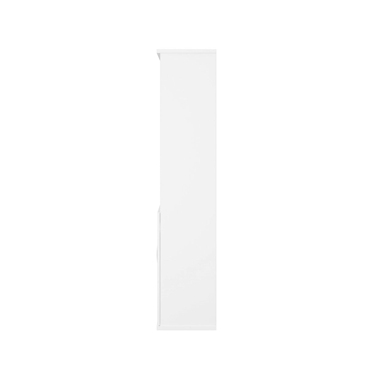 White |#| Commercial 5 Shelf Office Bookcase with Bottom Doors in White