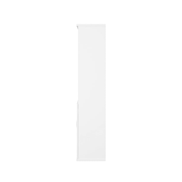White |#| Commercial 5 Shelf Office Bookcase with Bottom Doors in White