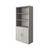 Slate Gray |#| Commercial 5 Shelf Office Bookcase with Bottom Doors in Slate Gray