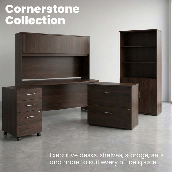 Espresso |#| Commercial 5 Shelf Office Bookcase with Bottom Doors in Espresso