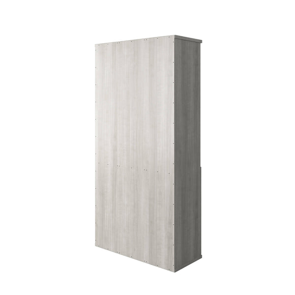 Slate Gray |#| Commercial 5 Shelf Office Bookcase with Bottom Doors in Slate Gray