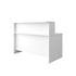 White |#| Commercial 59.5"W x 29.25"D Shell Desk with Reception Shelf, White