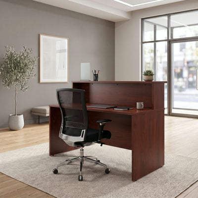 Commercial Shell Desk with Reception Shelf - View 2