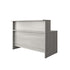 Slate Gray |#| Commercial 59.5"W x 29.25"D Shell Desk with Reception Shelf, Slate Gray