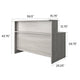Slate Gray |#| Commercial 59.5"W x 29.25"D Shell Desk with Reception Shelf, Slate Gray
