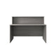 Slate Gray |#| Commercial 59.5"W x 29.25"D Shell Desk with Reception Shelf, Slate Gray