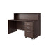 Espresso |#| Commercial 59.5"W x 29.25"D Shell Desk, Shelf and Mobile File Cabinet, Espresso
