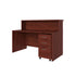 Heritage Cherry |#| Commercial 59.5"W x 29.25"D Shell Desk, Shelf and File Cabinet, Heritage Cherry
