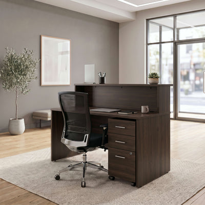 Commercial Shell Desk, Shelf and Mobile File Cabinet - View 2