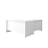 White |#| Commercial 59.5"W x 71"D Shell L Desk with 41.75"W Return/Bridge in White