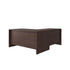 Espresso |#| Commercial 59.5"W x 71"D Shell Desk 41.75"W Return/Bridge, Espresso