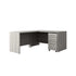 Slate Gray |#| Commercial 59.5"W x 71"D L Desk with 3 Drawer Mobile Filing Cabinet, Slate Gray