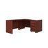 Heritage Cherry |#| Commercial 59.5"W x 71"D L Desk with 3 Drawer Filing Cabinet, Heritage Cherry