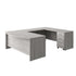 Slate Gray |#| Commercial Bow Front Desk, Bridge, Credenza, Filing Cabinet, Slate Gray