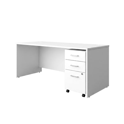 Commercial Shell Desk and Mobile File Cabinet - View 1