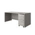 Slate Gray |#| Commercial 71"W x 29.25"D Shell Desk and Mobile File Cabinet, Slate Gray