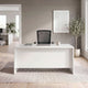 White |#| Commercial 71"W x 29.25"D Shell Desk and Mobile File Cabinet, White
