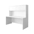 White |#| Commercial 71"W x 29.25"D Office Shell Desk with 4-Door Hutch, White