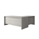 Slate Gray |#| Commercial 71"W x 71"D Shell L Desk with 41.75"W Return/Bridge in Slate Gray