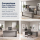Slate Gray |#| Commercial 71"W x 29.25"D L Desk with 3 Drawer Mobile Filing Cabinet, Slate Gray