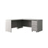 Slate Gray |#| Commercial 71"W x 77"D Bow Front Desk 41.75"W Return/Bridge, Slate Gray