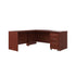 Heritage Cherry |#| Commercial 71"W x 77"D Bow Front Desk 41.75"W Return/Bridge, Heritage Cherry