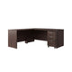 Espresso |#| Commercial 71"W x 77"D Bow Front Desk 41.75"W Return/Bridge, Espresso
