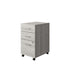 Slate Gray |#| Commercial 3 Drawer Mobile Pedestal with No Assembly Required in Slate Gray