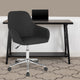 Black Fabric |#| Home & Office Mid-Back Chair in Black Fabric - Upholstered Chair - Swivel Chair