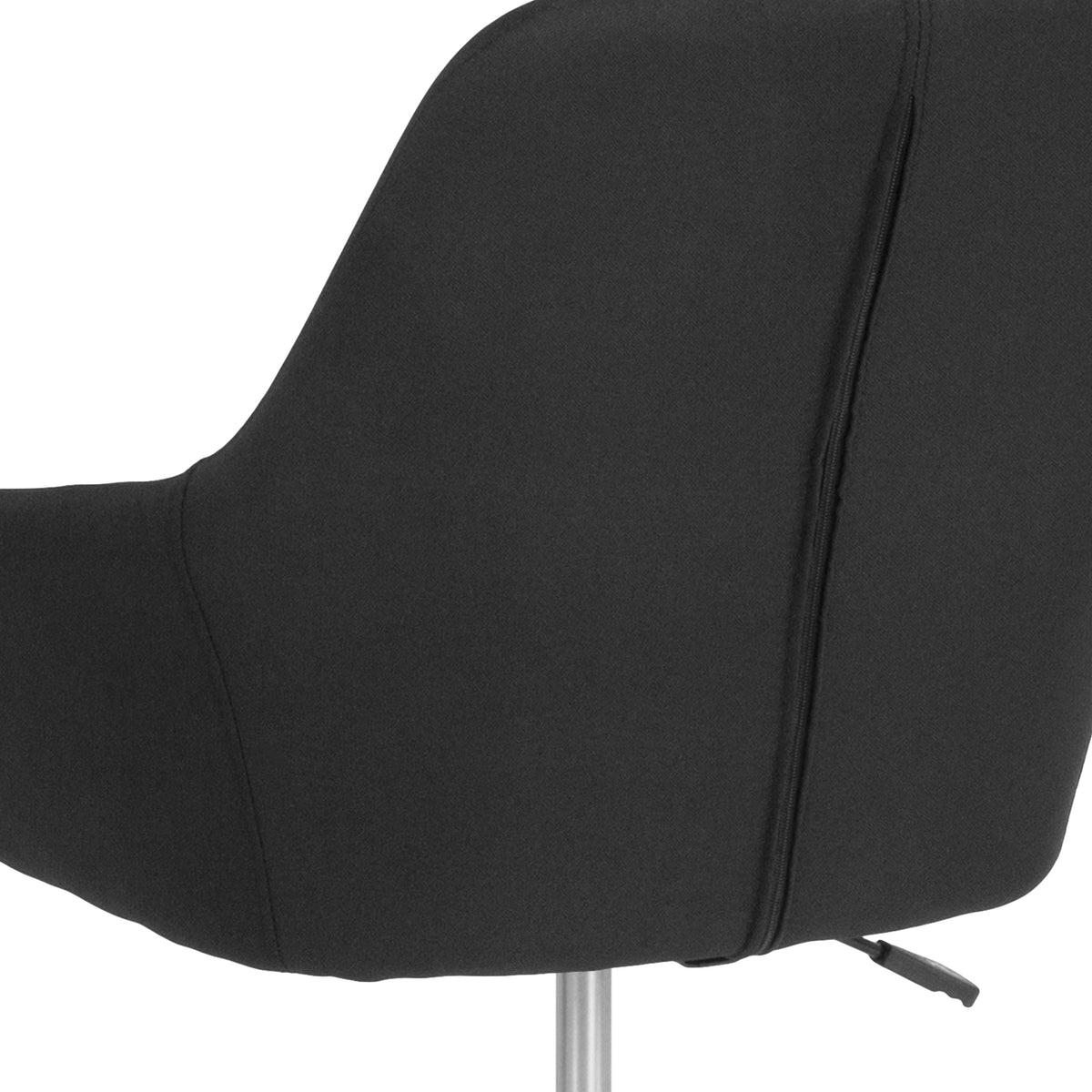 Black Fabric |#| Home & Office Mid-Back Chair in Black Fabric - Upholstered Chair - Swivel Chair