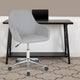 Light Gray Fabric |#| Home & Office Light Gray Fabric upholstered Mid-Back Swivel Chair