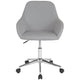 Light Gray Fabric |#| Home & Office Light Gray Fabric upholstered Mid-Back Swivel Chair