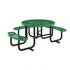 Green |#| 46" Round Wheelchair Accessible Metal Picnic Table with Ground Anchors - Green