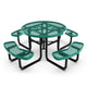 Green |#| Commercial Grade 46 Inch Round Expanded Mesh Metal Outdoor Picnic Table - Green