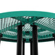 Green |#| Commercial Grade 46 Inch Round Expanded Mesh Metal Outdoor Picnic Table - Green