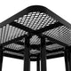 Black |#| Commercial Grade 46 Inch Square Expanded Mesh Metal Outdoor Picnic Table - Black