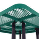 Green |#| Commercial Grade 46 Inch Square Expanded Mesh Metal Outdoor Picnic Table - Green