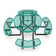 Green |#| Commercial Grade 46 Inch Round Expanded Mesh Metal Outdoor Picnic Table - Green