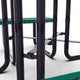 Green |#| Commercial Grade 46 Inch Square Expanded Mesh Metal Outdoor Picnic Table - Green