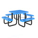Blue |#| Commercial Grade 46 Inch Square Expanded Mesh Metal Outdoor Picnic Table - Blue
