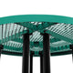 Green |#| Commercial 46 Inch Round Expanded Mesh Metal Picnic Table with Anchors - Green