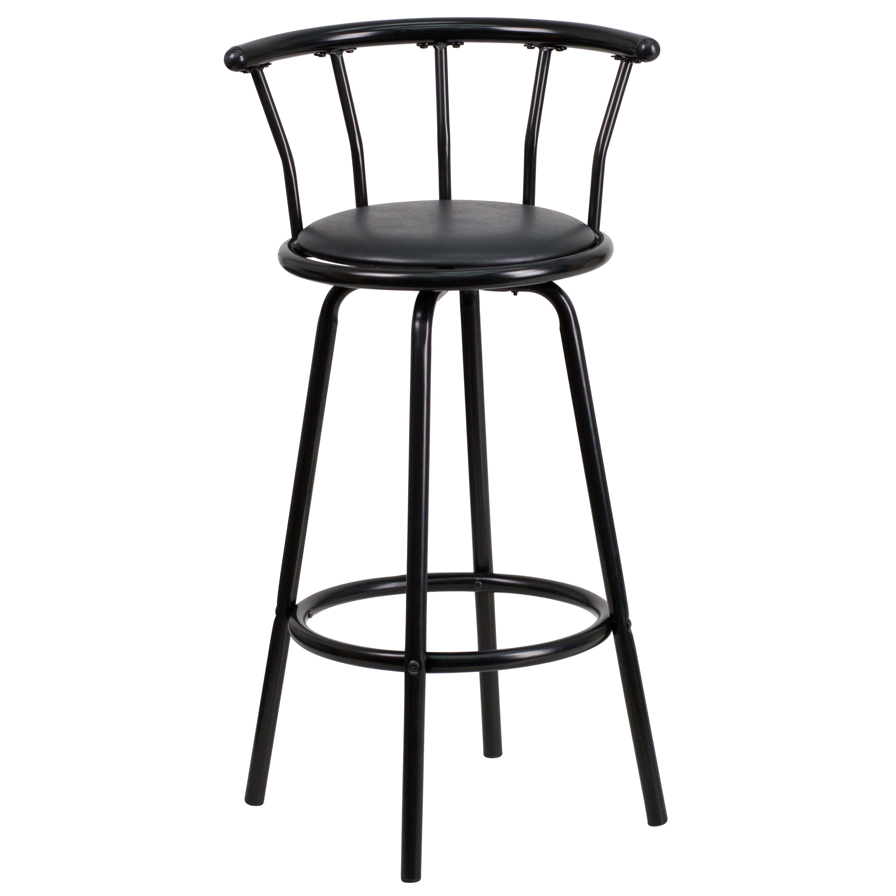 Black metal swivel counter stools sales
