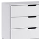 White |#| Wooden 3-Drawer Dresser with Smooth Bearing Slides for Kids Bedroom in White