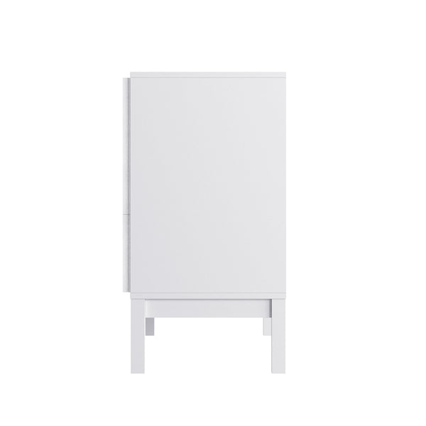 White |#| Wooden 3-Drawer Dresser with Smooth Bearing Slides for Kids Bedroom in White